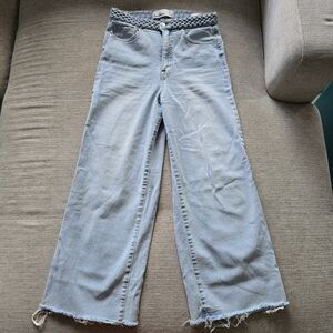 Sam Edelman Codie High Waist Cropped Ankle Light Blue Wide-Leg Jeans